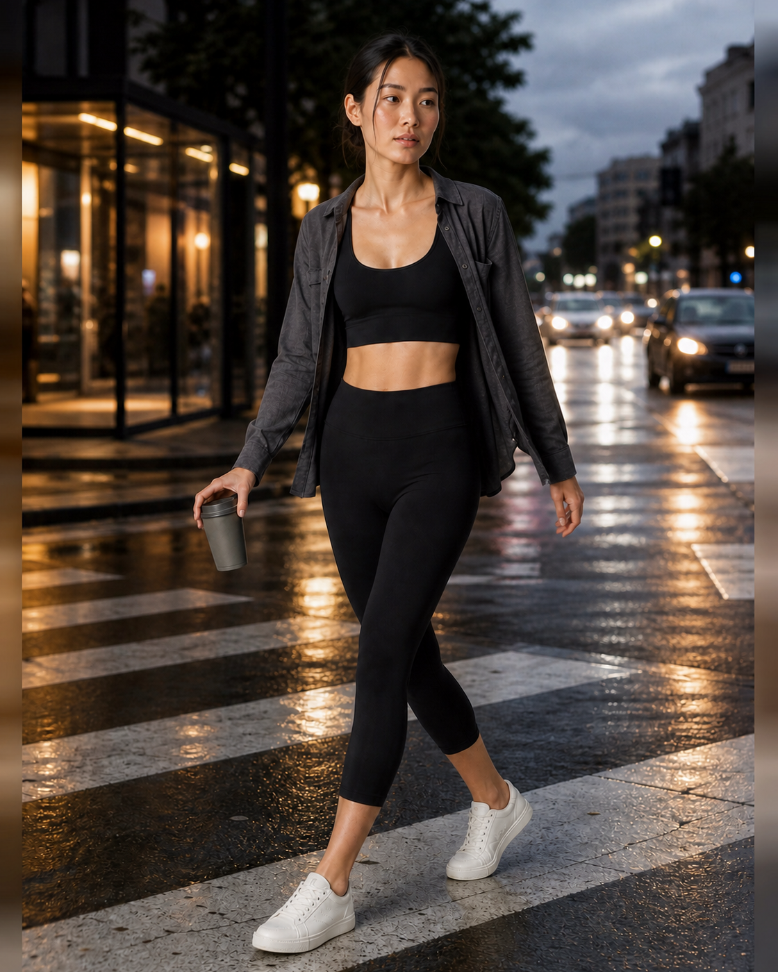 City Crossing — Black Cropped Contour Legging