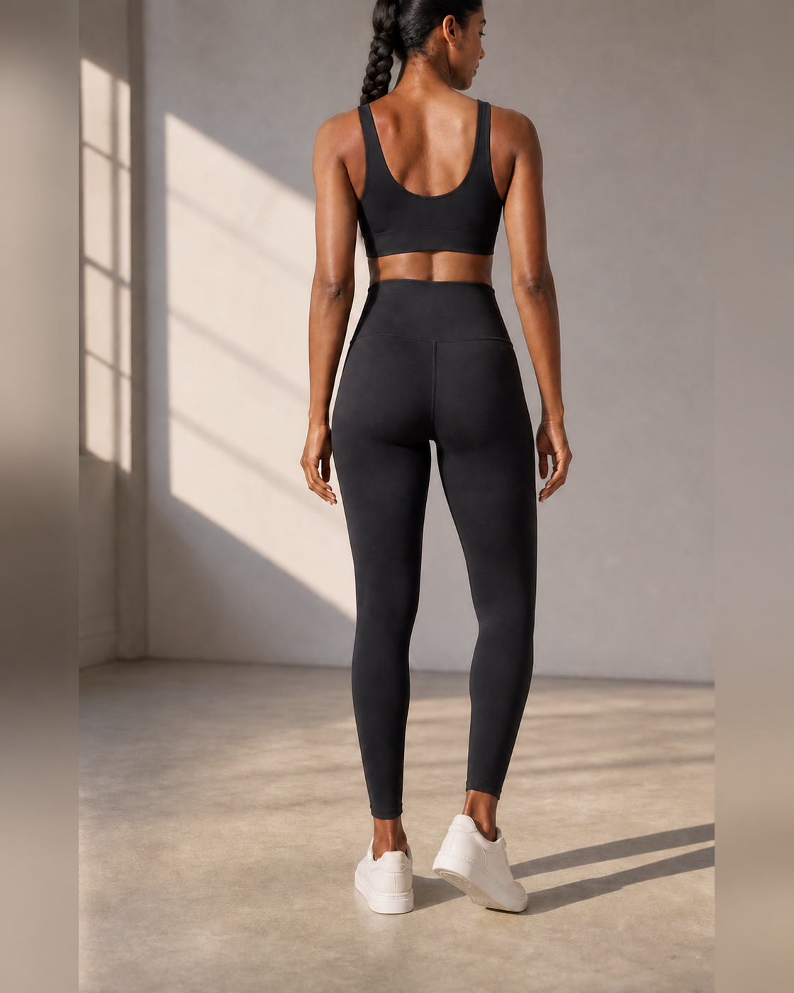 Rear Proof — Black High-Rise Studio Legging