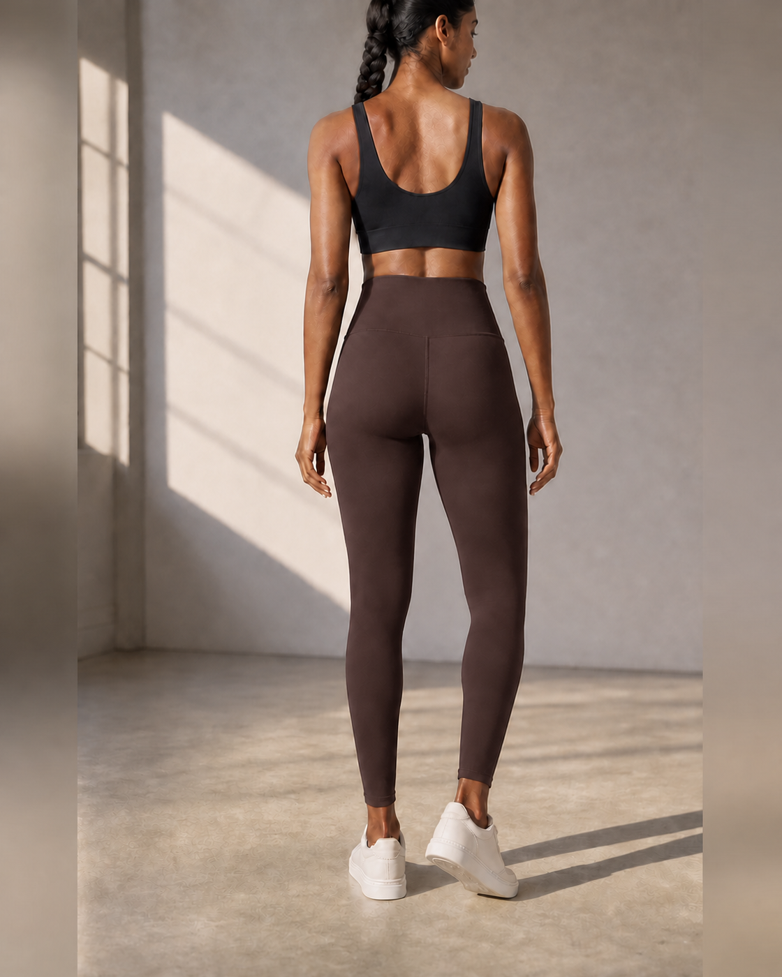 Coffee color view of the High-Rise Studio Legging