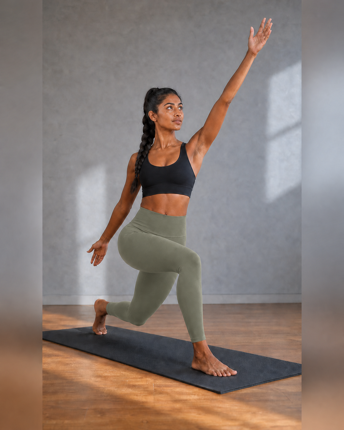 Green color view of the High-Rise Studio Legging