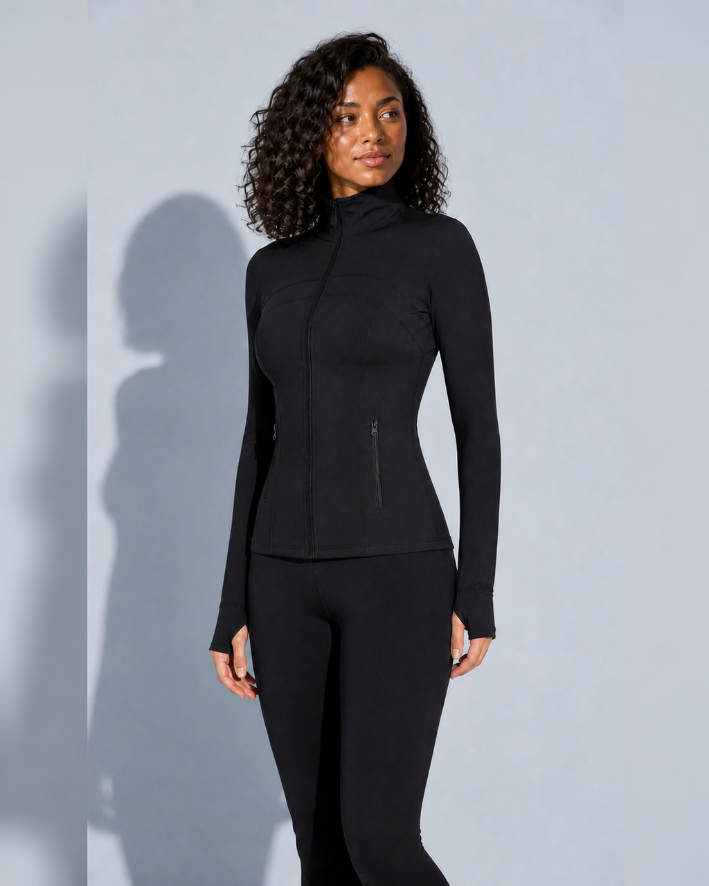 Side Panel Proof — Black Panelled Zip Training Jacket