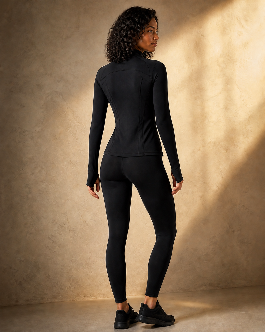 Rear Proof — Black Panelled Zip Training Jacket
