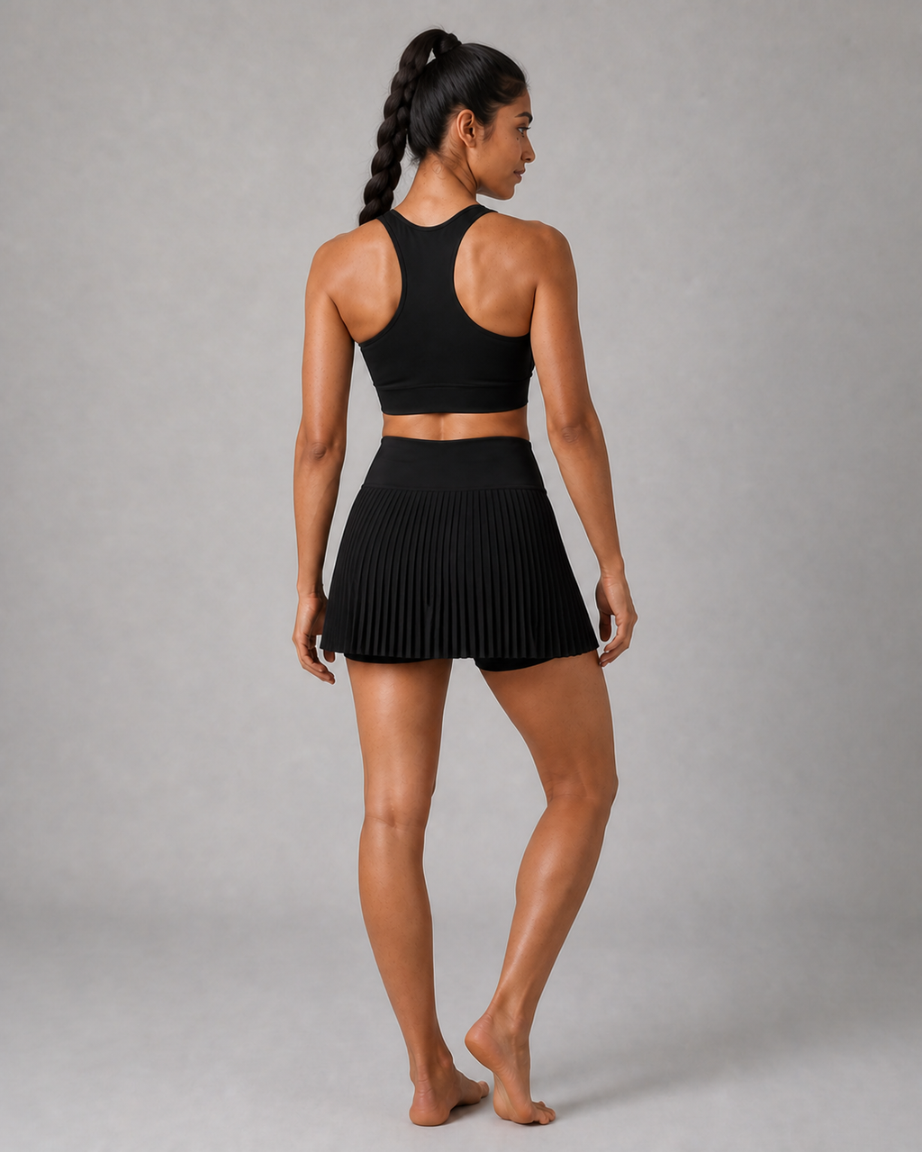 Rear Proof — Black Pleated Court Skort