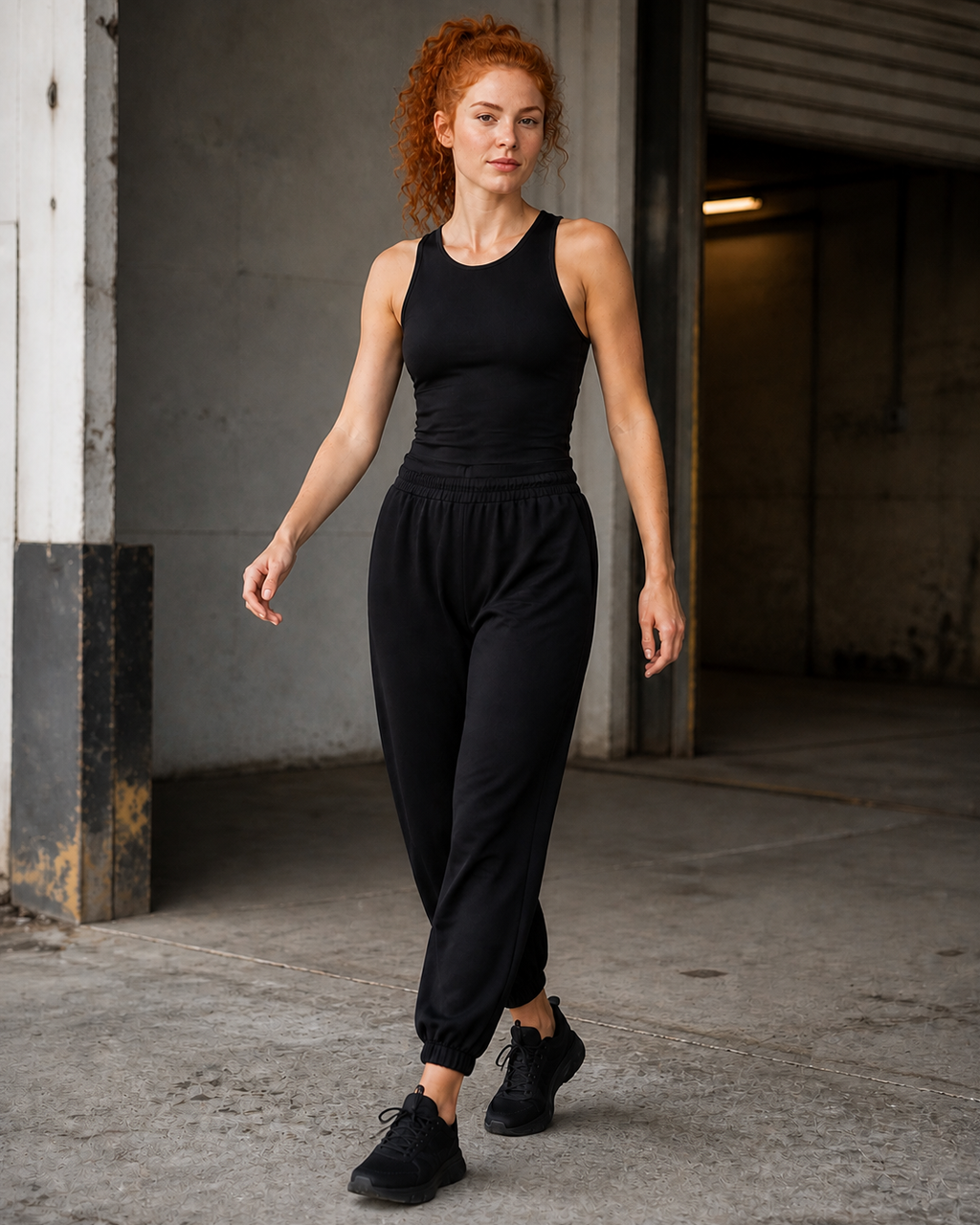 Front Hero — Black Relaxed Training Jogger